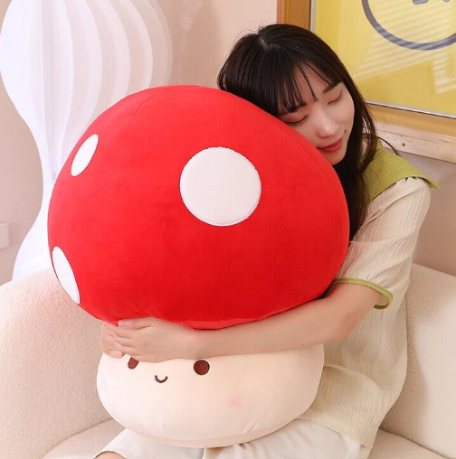 6. Kawaii Mushroom Family Plushies Red Brown White | NEW