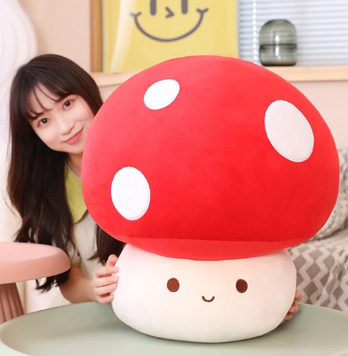 6. Kawaii Mushroom Family Plushies Red Brown White | NEW