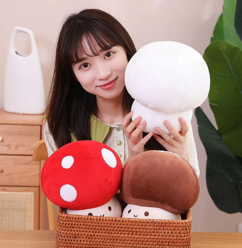 6. Kawaii Mushroom Family Plushies Red Brown White | NEW