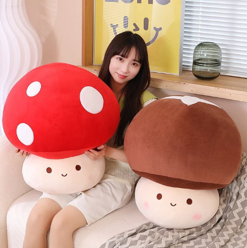 6. Kawaii Mushroom Family Plushies Red Brown White | NEW