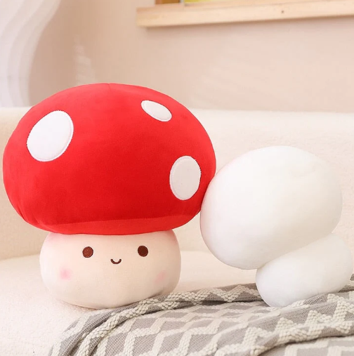 6. Kawaii Mushroom Family Plushies Red Brown White | NEW