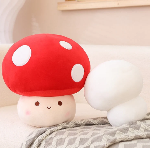 6. Kawaii Mushroom Family Plushies Red Brown White | NEW