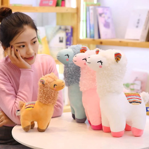 Fluffy kawaii Alpaca Stuffed Animals Family Plushies