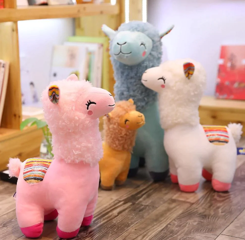 Fluffy kawaii Alpaca Stuffed Animals Family Plushies