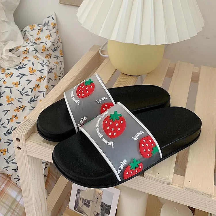 Kawaii Cartoon Fruit Beach Slippers