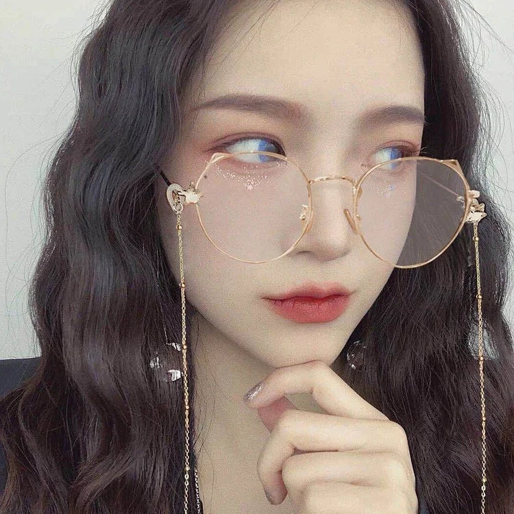 Cat Ear Eye Frame Retro Art Glasses