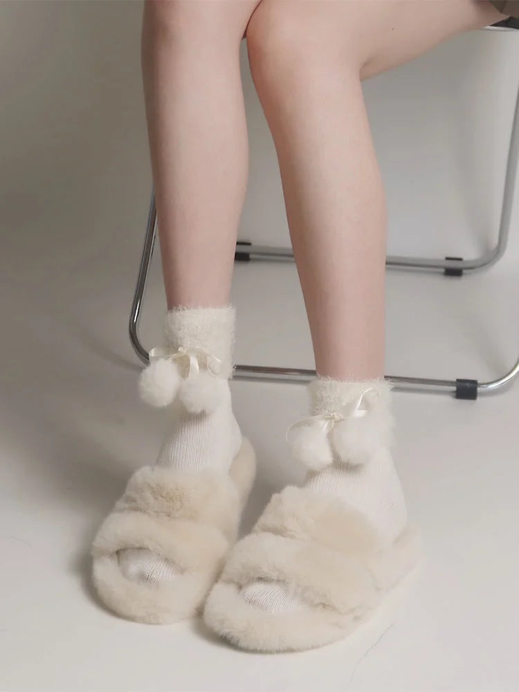 Snow Ball Ankle&Crew Kawaii Socks