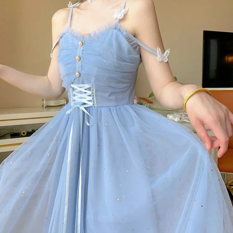 High Waist Sweet Strap Elegant Fairy Dress