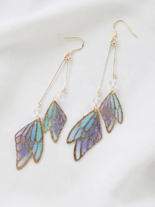 Butterfly Fairy Blue Earrings