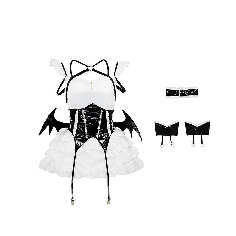 Cute Devil Wings Black Pink Dress