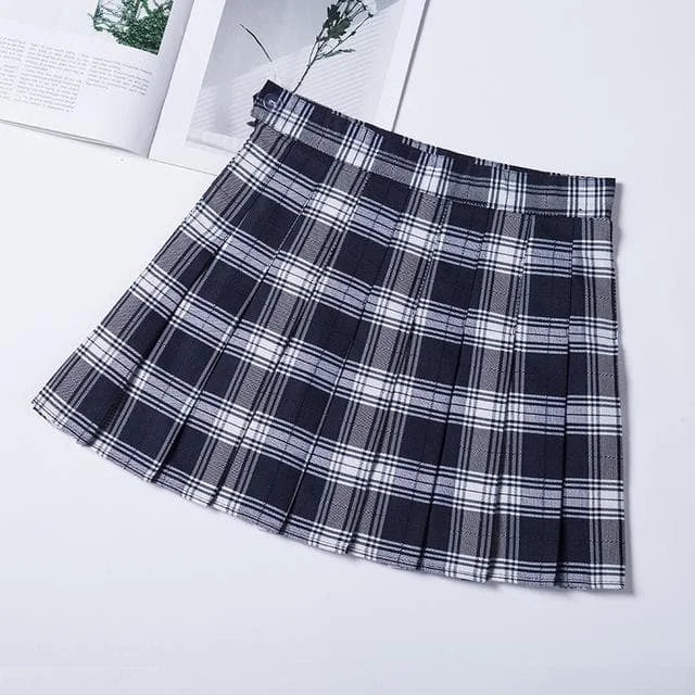 Fashion Preppy Style Plaid Skirt