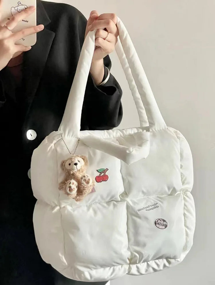 Cute Puffy Tote Bag Kawaii