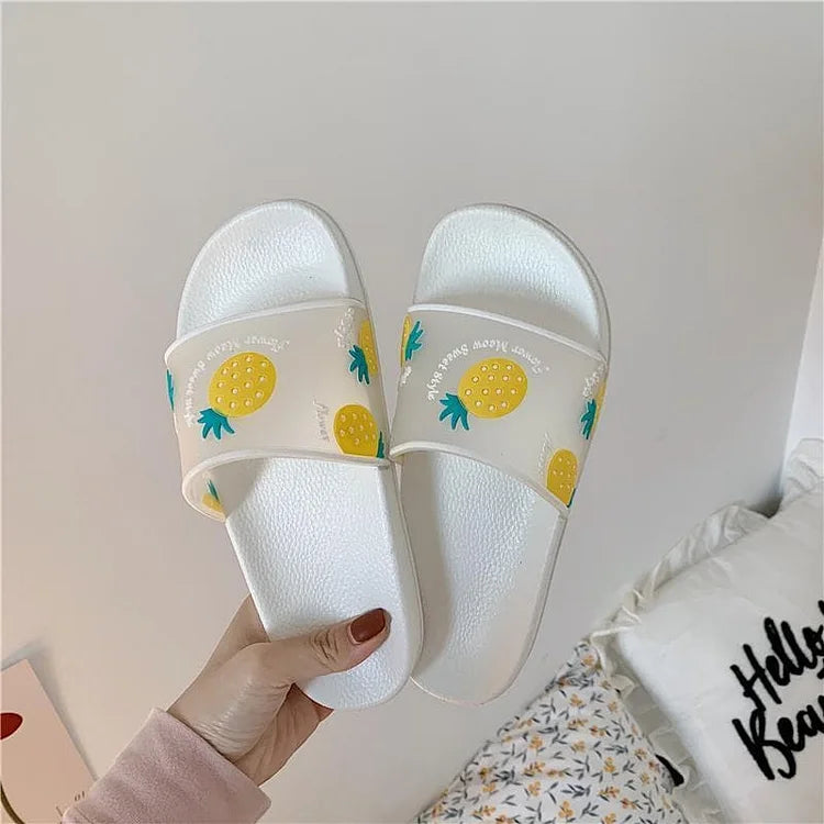 Kawaii Cartoon Fruit Beach Slippers