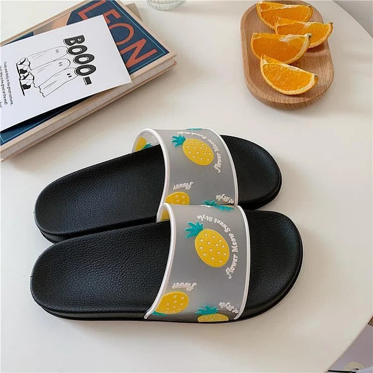 Kawaii Cartoon Fruit Beach Slippers