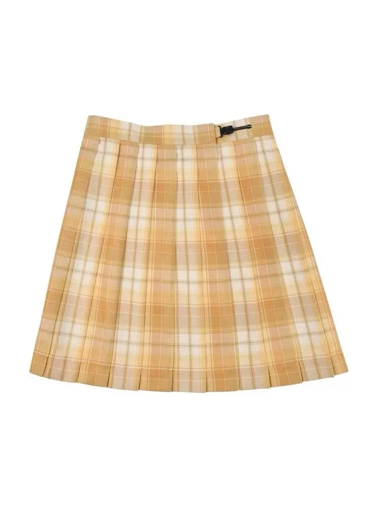 Cute Kawaii Hana Plaid Skirt