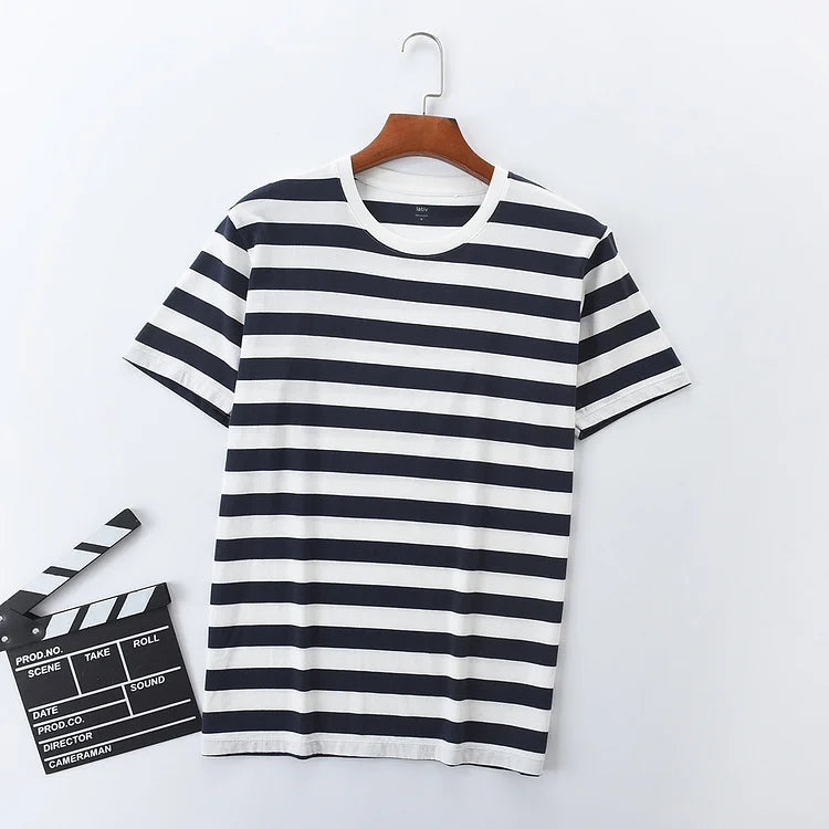 Sweet Cute Striped O-neck Short Sleeve T-shirts