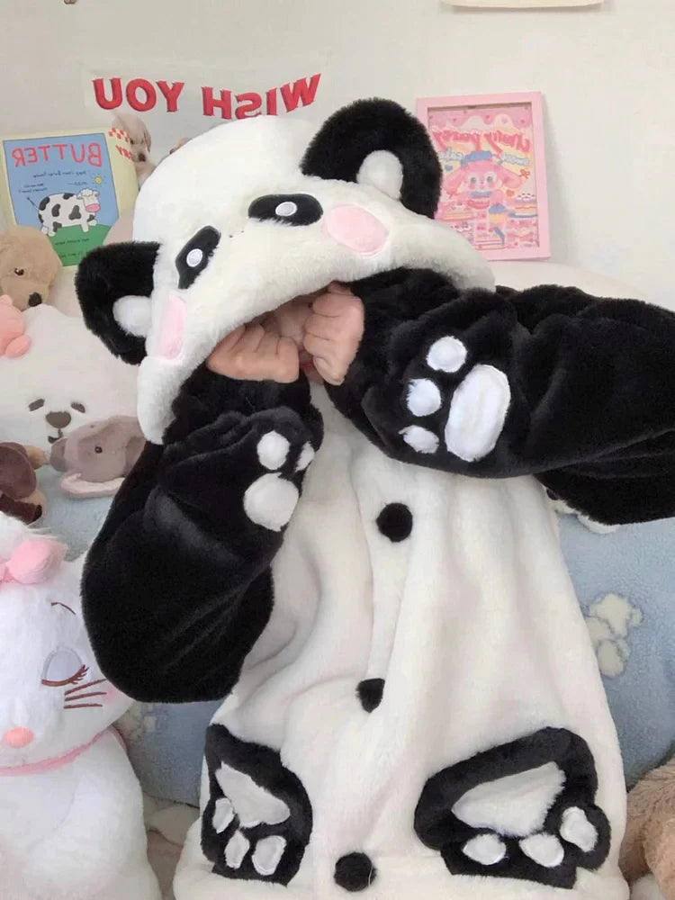 [Fully Payment Reservsation] Kawaii Sleepy Bear Cute Cat Winter Lolita Coat