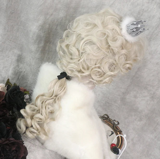 Beige/Light Gold Lolita Court Roman Curly Wig