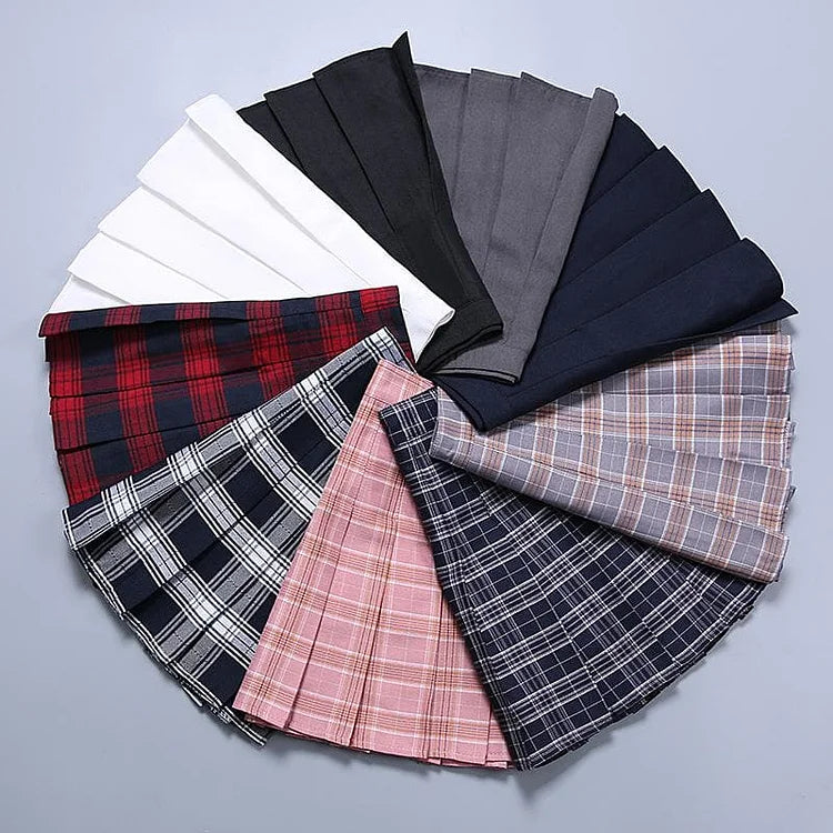 Fashion Preppy Style Plaid Skirt