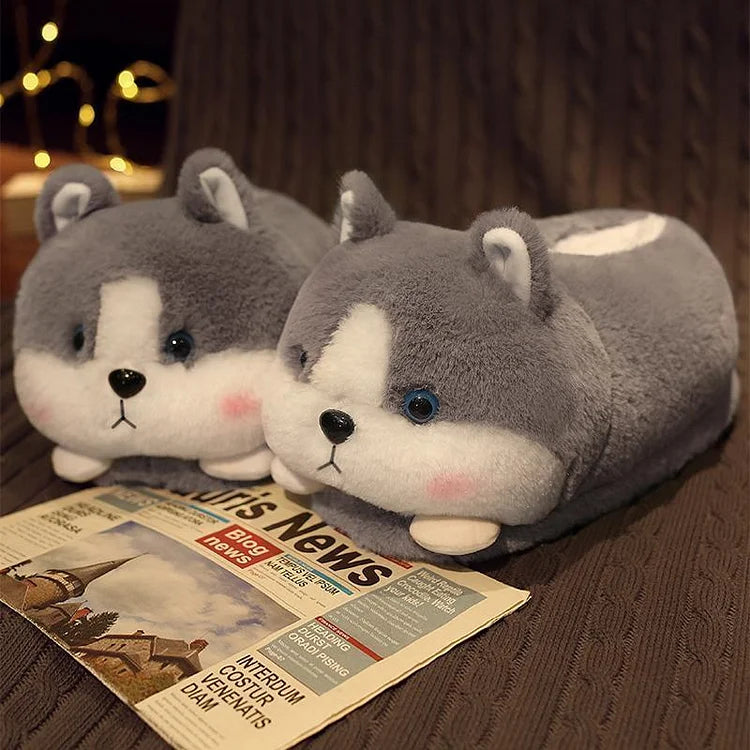 Kawaii Hamster Plush Slippers