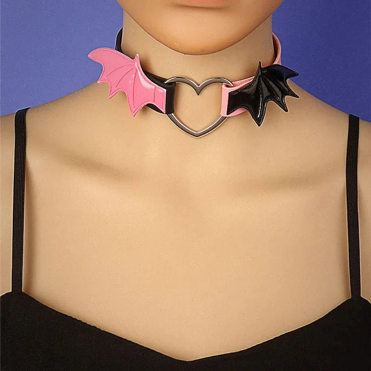 Lovely Devil Wings PU Choker