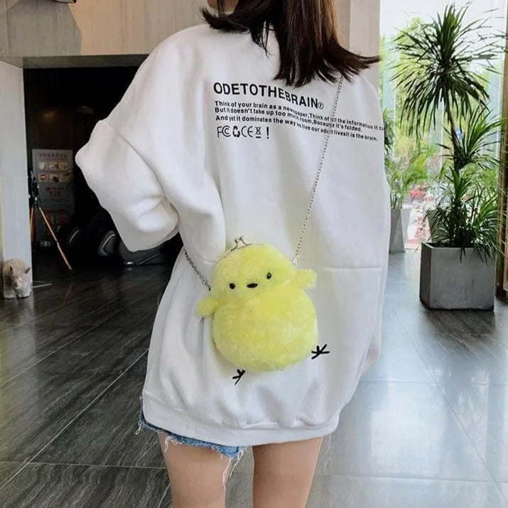 Cute Little Chicken Plush Chain shoulder Bag