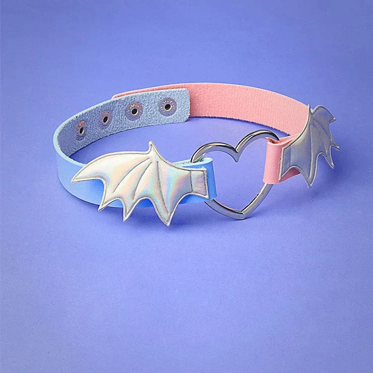 Lovely Devil Wings PU Choker