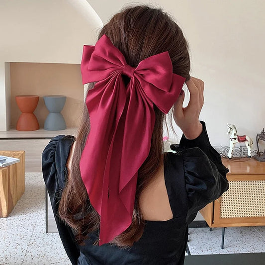 Korean Chiffon Big Bowknot Barrettes Hair Clip