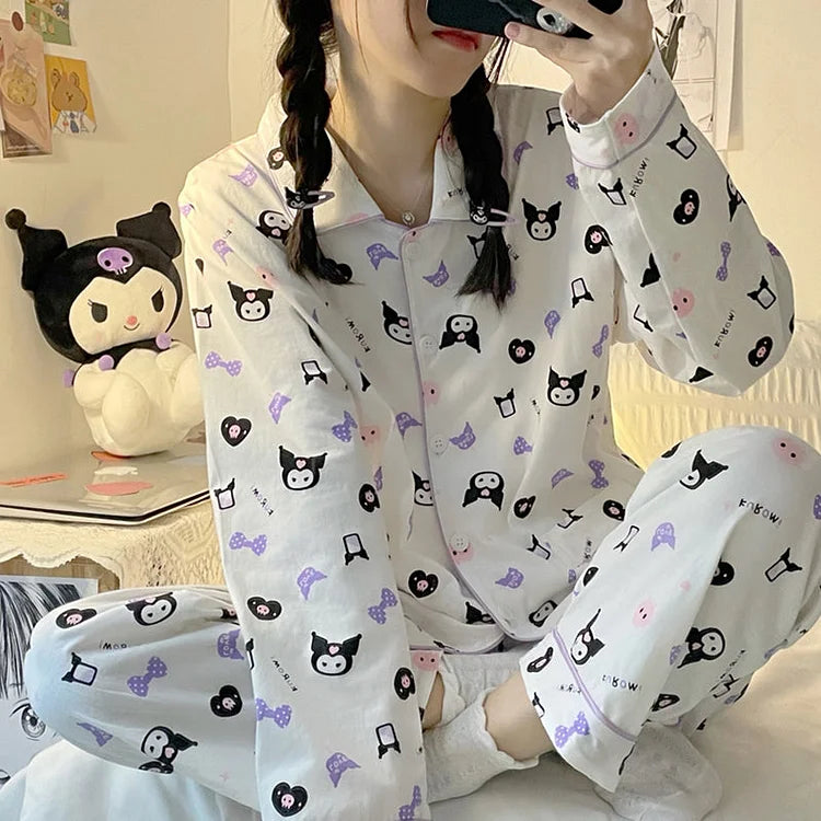 Kawaii Cute Cartoon Devil Pajamas Set