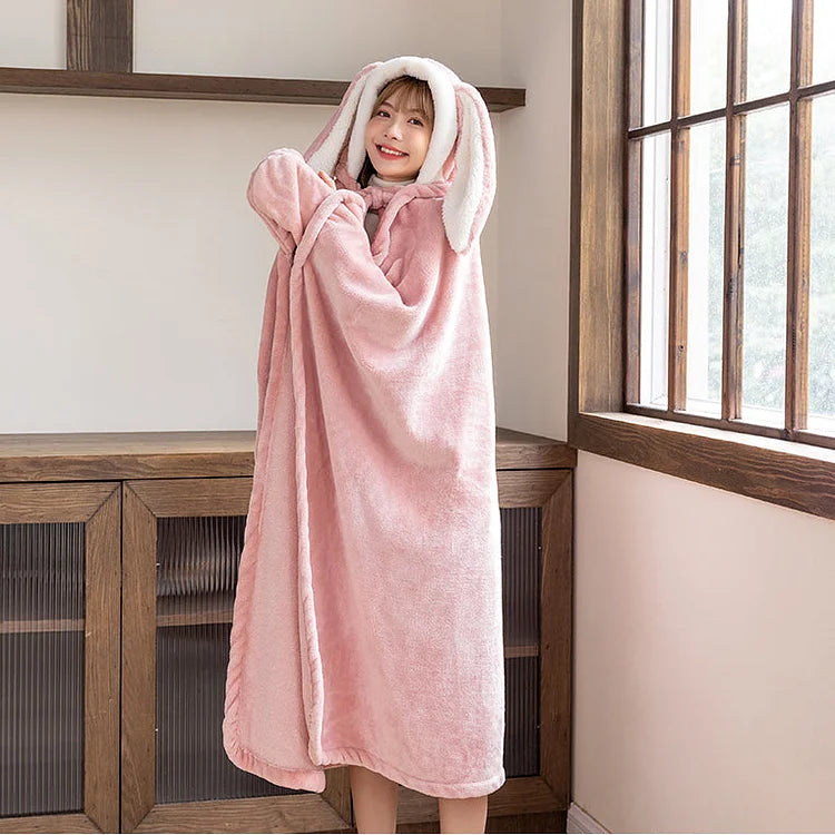 Kawaii Animal Bunny Fleece Cape