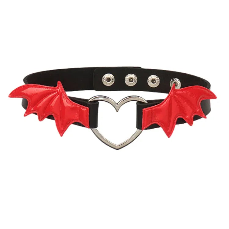 Lovely Devil Wings PU Choker