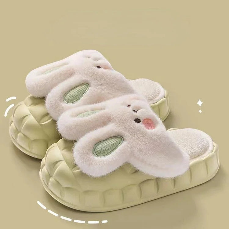 Winter Autumn Cotton Slippers for Women's Indoor Non-slip Warm Couples