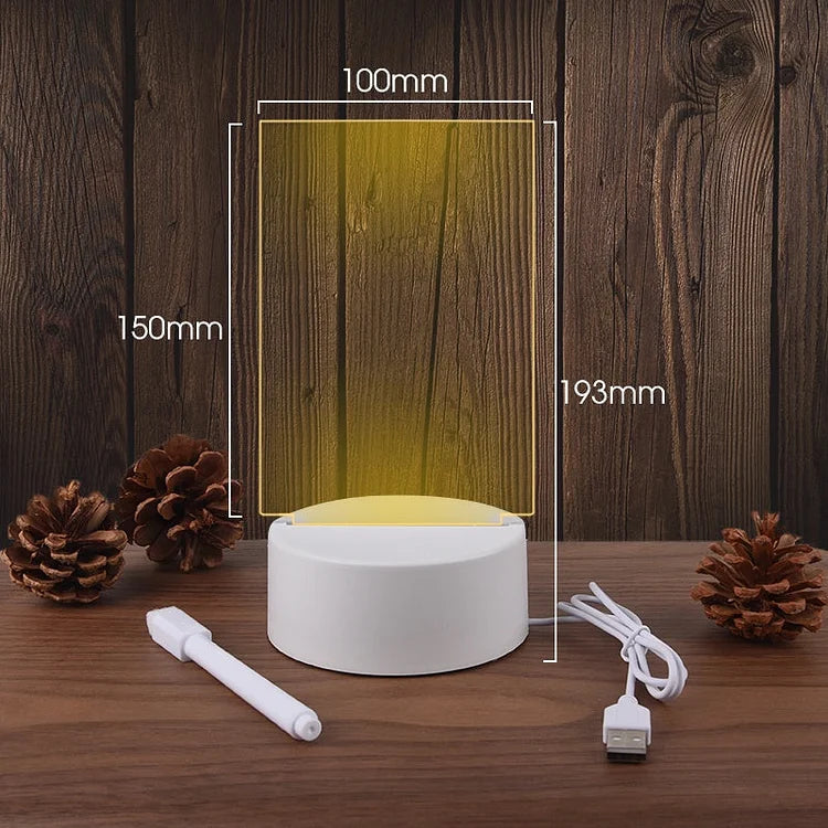 USB Led Love Night Message Board Lamp With PEN