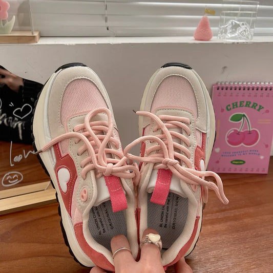 Love Heart Pink Sneakers