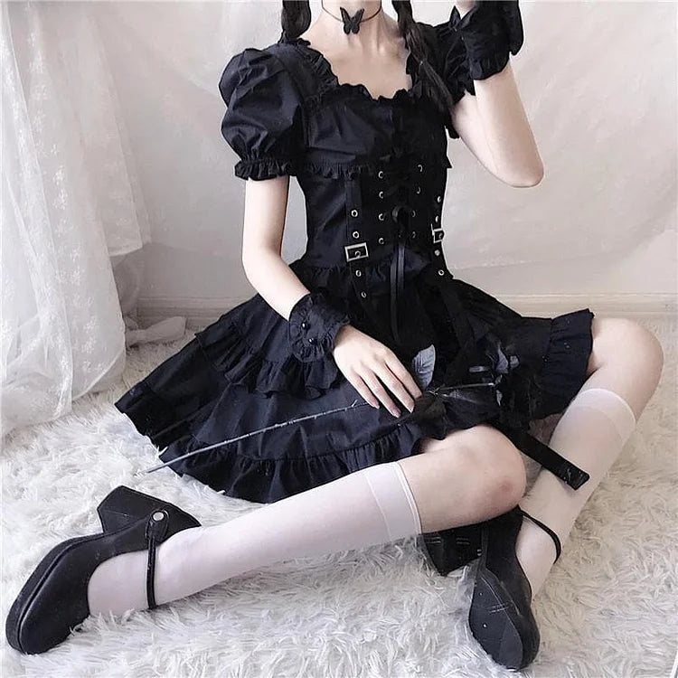 Dark Black Gothic Lolita Dress