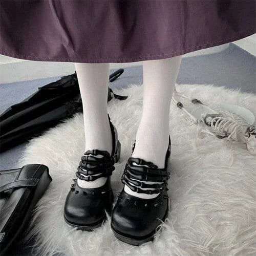 Skull Hands -Twilight Invitation- Gothic Lolita Shoes