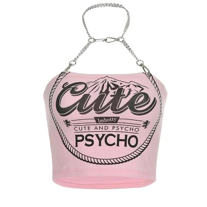 Cute & Psycho Halter Top