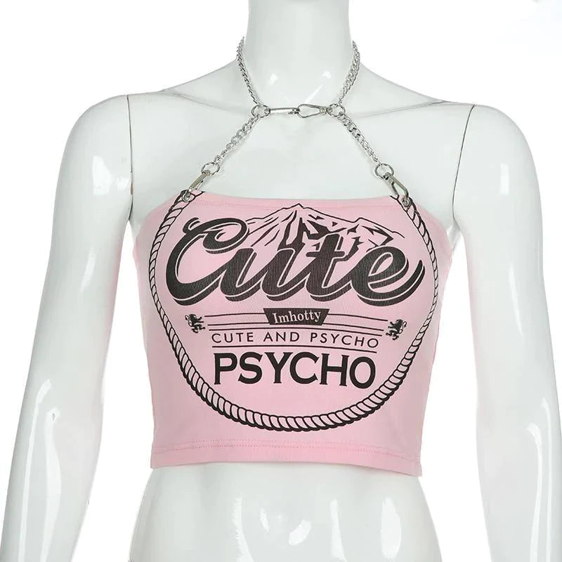 Cute & Psycho Halter Top