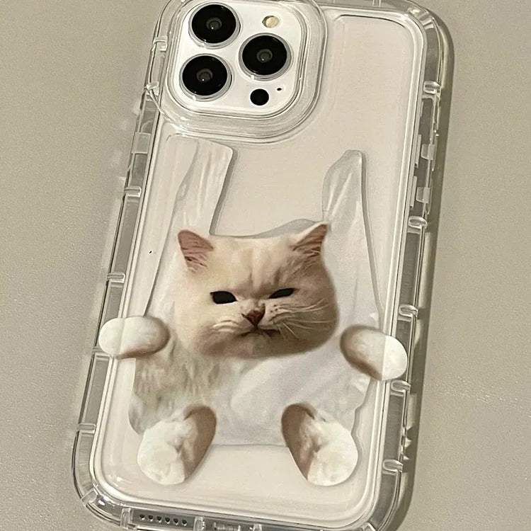 Cute Cartoon Plastics Dog Cat Matching Phone Case