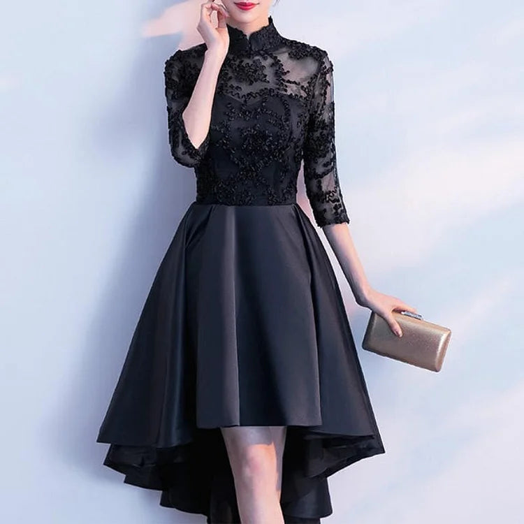 Black/Navy Elegant Party Dress