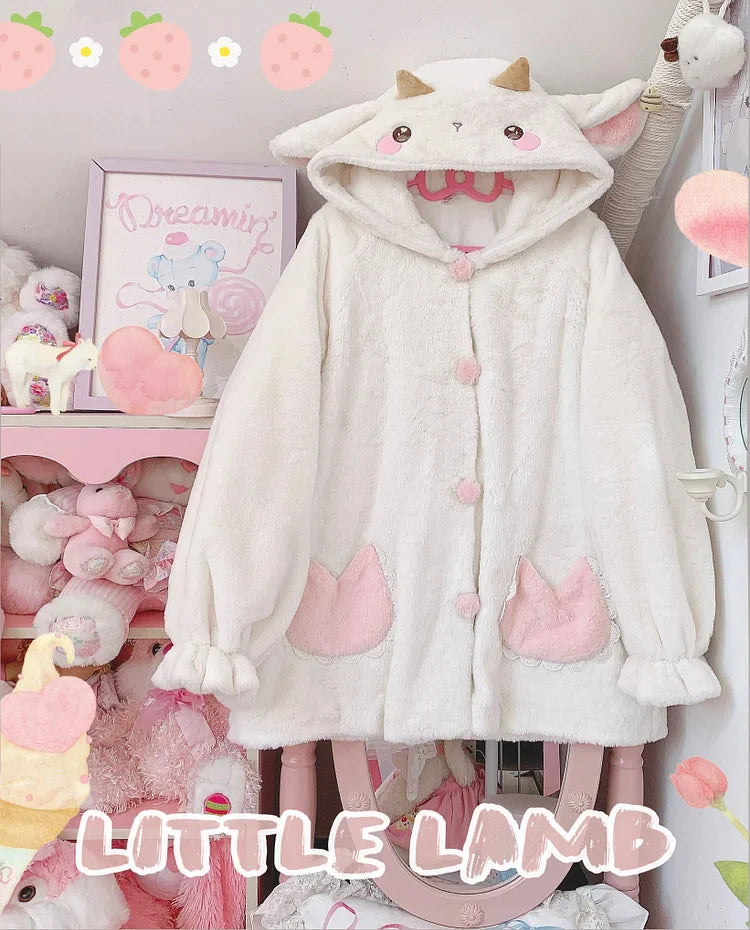 [Fully Payment Reservsation] Kawaii Sleepy Bear Cute Cat Winter Lolita Coat