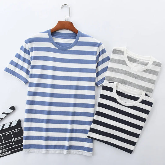 Sweet Cute Striped O-neck Short Sleeve T-shirts