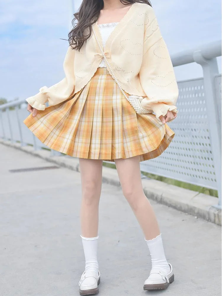 Cute Kawaii Hana Plaid Skirt