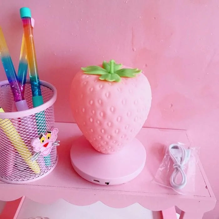 White/Red/Pink Kawaii Strawberry Lamp