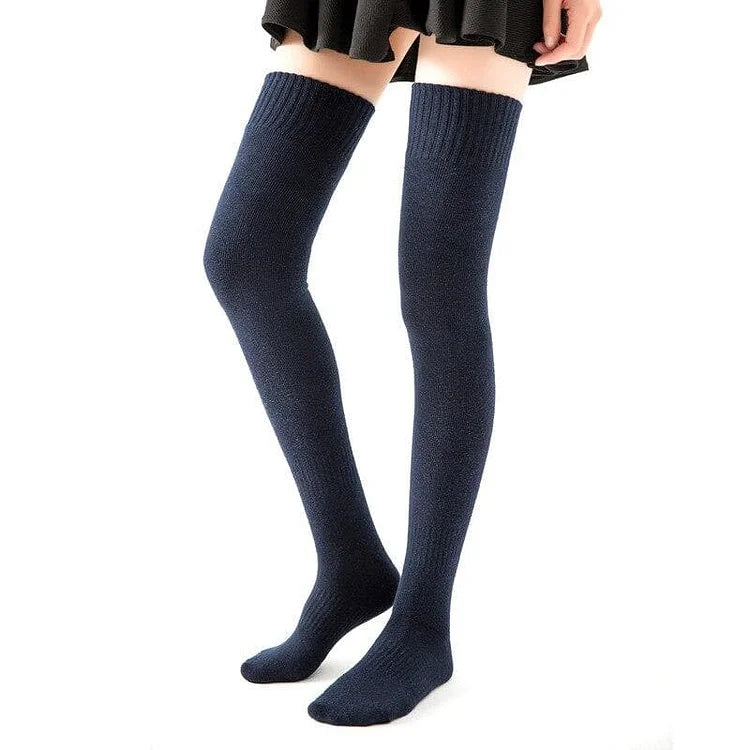 Winter Warm Cotton Thick Terry Socks Thigh High Over Knee High Socks