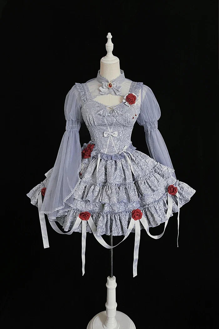 Gothic Blooding Rose JSK Dress Full Set