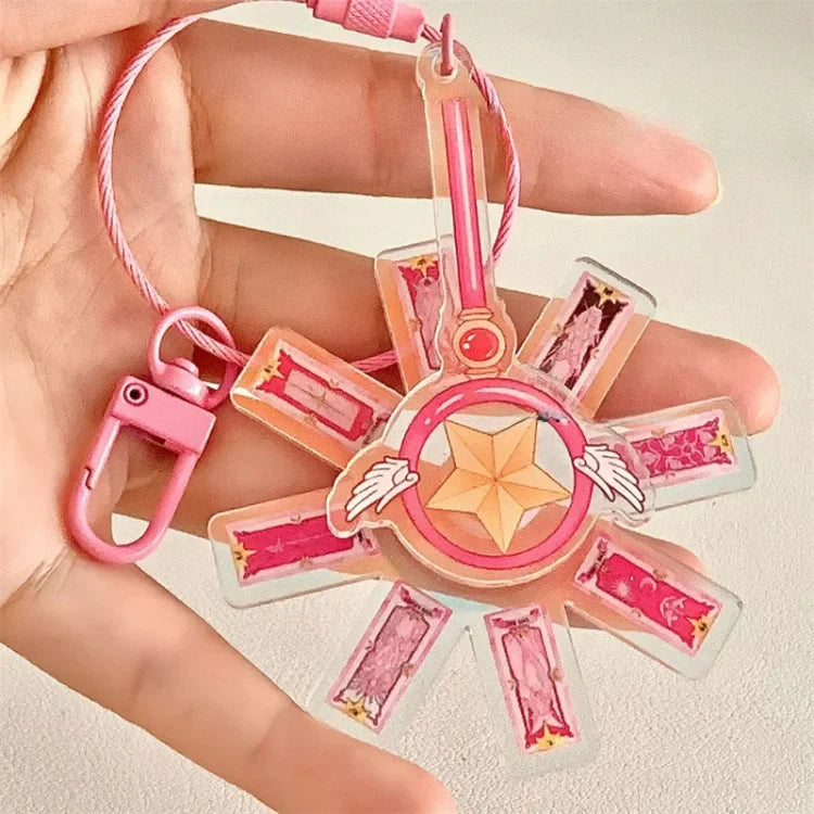 Cartoon Sakura Magic Stick Keychain