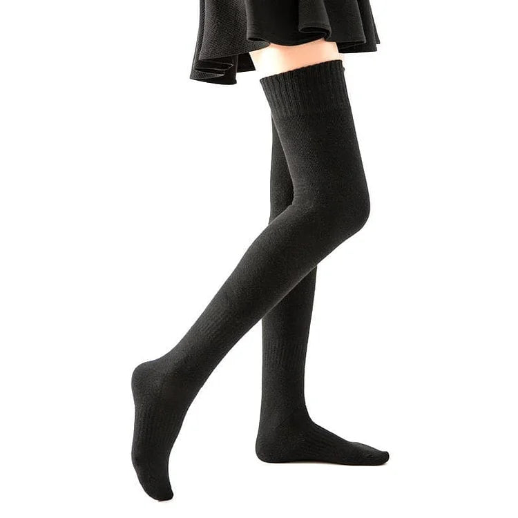 Winter Warm Cotton Thick Terry Socks Thigh High Over Knee High Socks