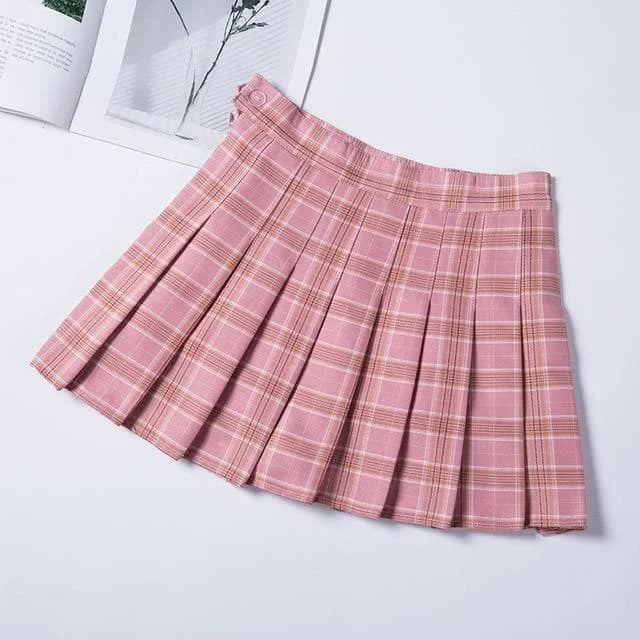 Fashion Preppy Style Plaid Skirt