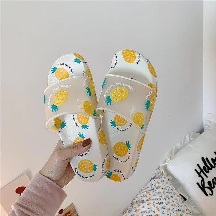 Kawaii Cartoon Fruit Beach Slippers